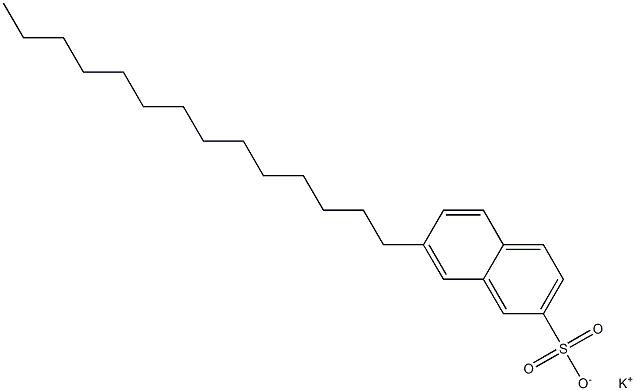 7-Tetradecyl-2-naphthalenesulfonic acid potassium salt Structure