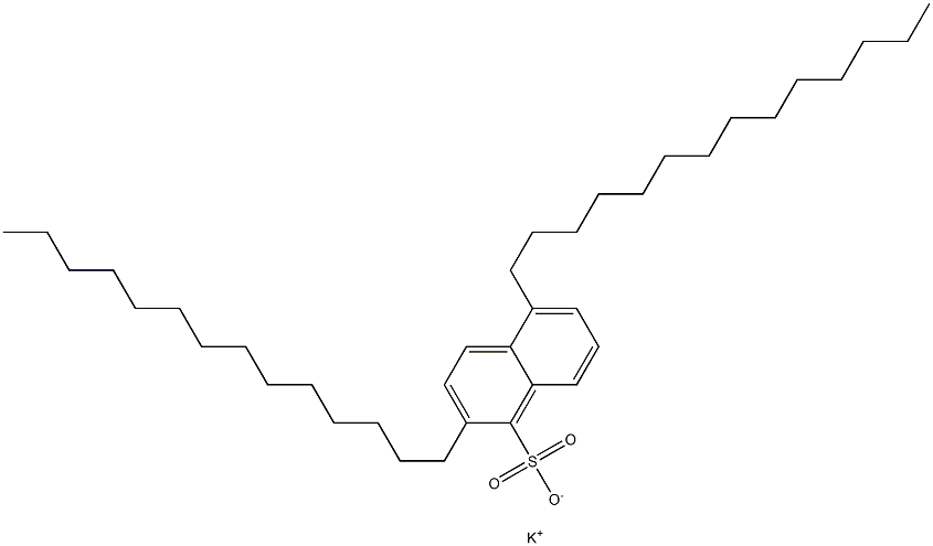 2,5-Ditetradecyl-1-naphthalenesulfonic acid potassium salt 구조식 이미지