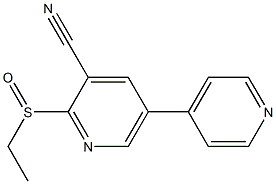 2-(Ethylsulfinyl)-5-(4-pyridinyl)pyridine-3-carbonitrile 구조식 이미지