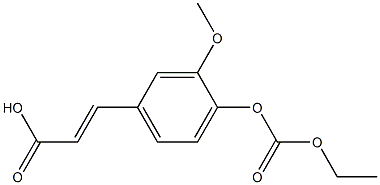 3-(4-Ethoxycarbonyloxy-3-methoxyphenyl)acrylic acid 구조식 이미지