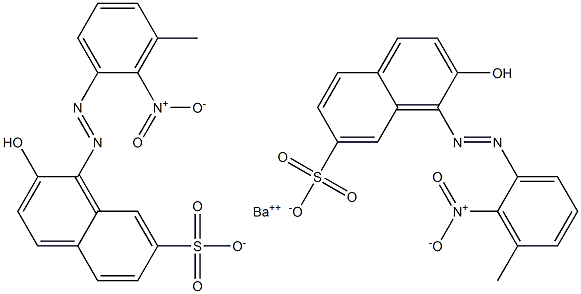 Bis[1-[(3-methyl-2-nitrophenyl)azo]-2-hydroxy-7-naphthalenesulfonic acid]barium salt 구조식 이미지