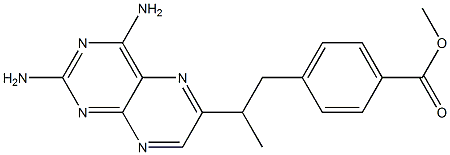 4-[2-(2,4-Diaminopteridin-6-yl)propyl]benzoic acid methyl ester 구조식 이미지