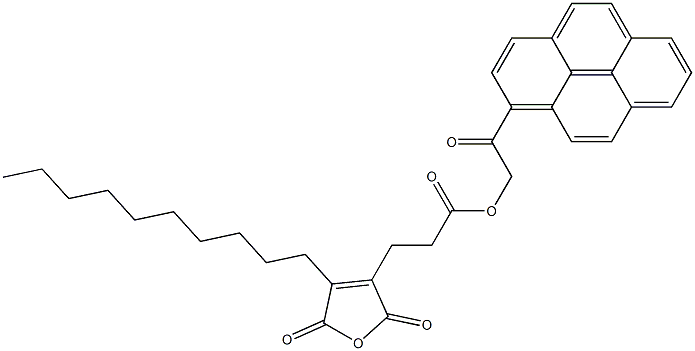 3-Decyl-2,5-dioxo-2,5-dihydrofuran-4-propanoic acid pyren-1-ylcarbonylmethyl ester Structure