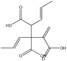 3-Butene-1,2,3-tricarboxylic acid 1,2-di(1-propenyl) ester Structure
