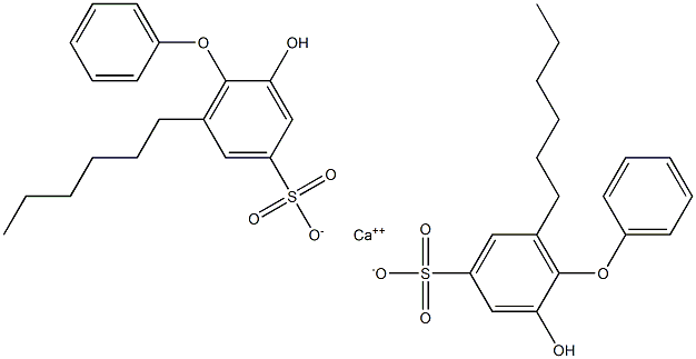 Bis(2-hydroxy-6-hexyl[oxybisbenzene]-4-sulfonic acid)calcium salt 구조식 이미지