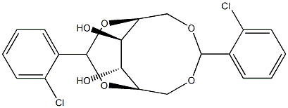 1-O,6-O:2-O,5-O-Bis(2-chlorobenzylidene)-L-glucitol 구조식 이미지