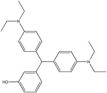 m-[4,4'-Bis(diethylamino)benzhydryl]phenol 구조식 이미지