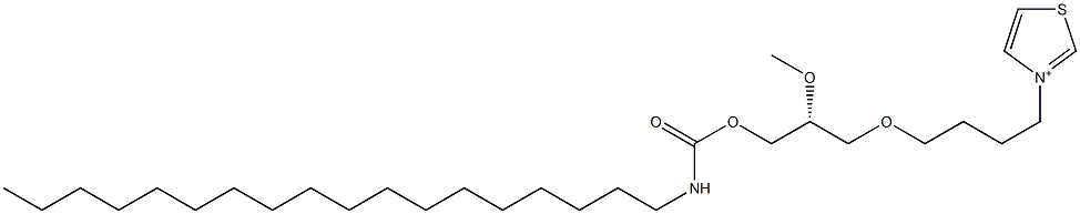 3-[4-[(R)-2-Methoxy-3-[[(octadecylamino)carbonyl]oxy]propyloxy]butyl]thiazolium Structure