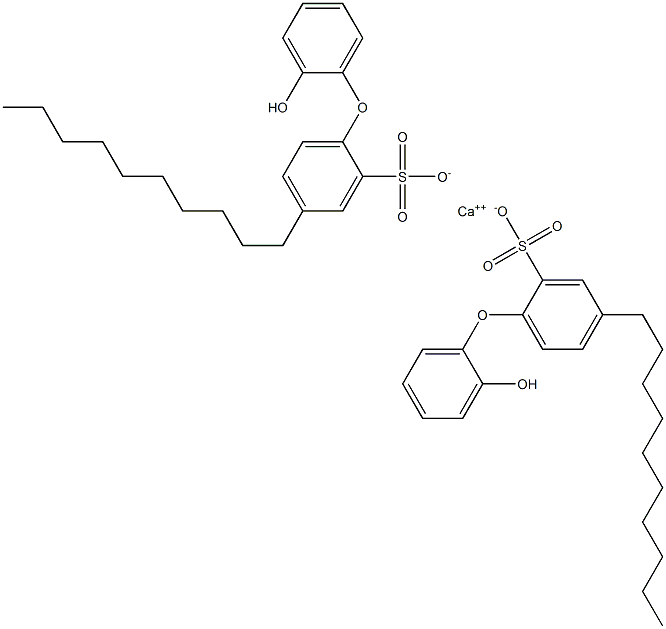 Bis(2'-hydroxy-4-decyl[oxybisbenzene]-2-sulfonic acid)calcium salt Structure