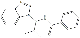 N-[1-(1H-Benzotriazol-1-yl)-2-methylpropyl]benzamide 구조식 이미지