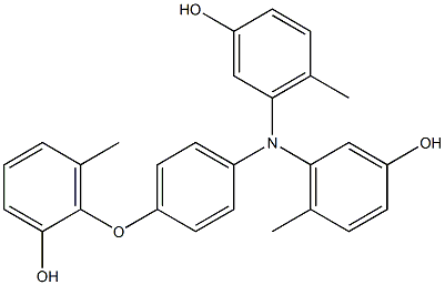 N,N-Bis(3-hydroxy-6-methylphenyl)-4-(2-hydroxy-6-methylphenoxy)benzenamine Structure