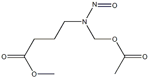 4-(N-Acetyloxymethyl-N-nitrosoamino)butyric acid methyl ester 구조식 이미지