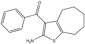 2-Amino-3-benzoyl-5,6,7,8-tetrahydro-4H-cyclohepta[b]thiophene 구조식 이미지