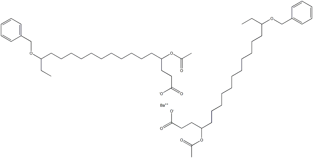 Bis(16-benzyloxy-4-acetyloxystearic acid)barium salt Structure