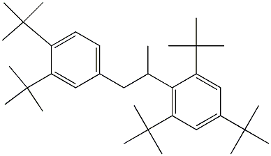 2-(2,4,6-Tri-tert-butylphenyl)-1-(3,4-di-tert-butylphenyl)propane Structure