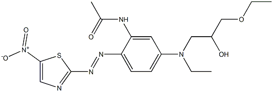 2-[[2-Acetylamino-4-[N-(3-ethoxy-2-hydroxypropyl)-N-ethylamino]phenyl]azo]-5-nitrothiazole 구조식 이미지