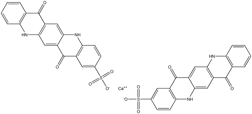 Bis[5,7,12,14-tetrahydro-7,14-dioxoquino[2,3-b]acridine-2-sulfonic acid]calcium salt Structure