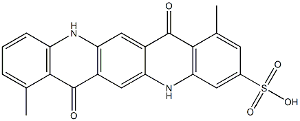 5,7,12,14-Tetrahydro-1,8-dimethyl-7,14-dioxoquino[2,3-b]acridine-3-sulfonic acid 구조식 이미지