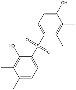 2,4'-Dihydroxy-2',3,3',4-tetramethyl[sulfonylbisbenzene] 구조식 이미지