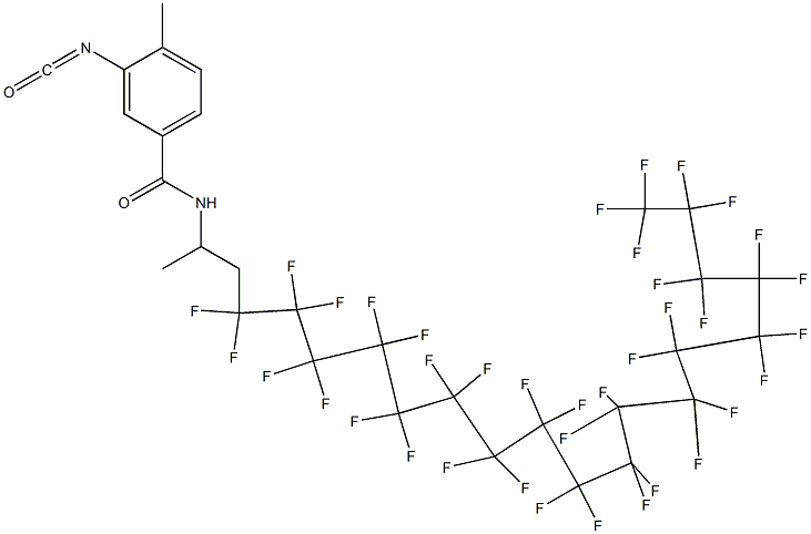 3-Isocyanato-4-methyl-N-[2-(heptatriacontafluorooctadecyl)-1-methylethyl]benzamide 구조식 이미지