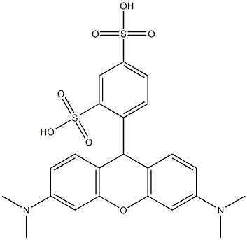 4-[3,6-Bis(dimethylamino)-9H-xanthen-9-yl]-1,3-benzenedisulfonic acid Structure
