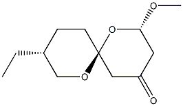 (2S,6S,9R)-9-Ethyl-2-methoxy-1,7-dioxaspiro[5.5]undecan-4-one 구조식 이미지