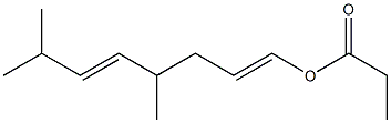 Propionic acid 4,7-dimethyl-1,5-octadienyl ester 구조식 이미지