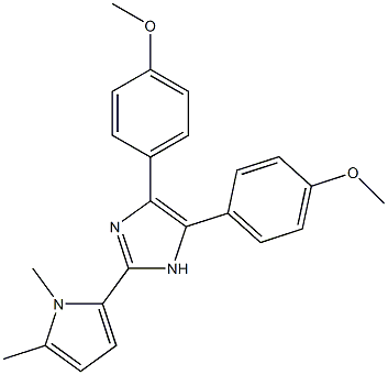 4,5-Bis(4-methoxyphenyl)-2-(1,5-dimethyl-1H-pyrrol-2-yl)-1H-imidazole Structure