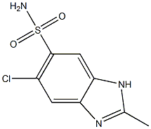 5-Chloro-2-methyl-6-sulfamyl-1H-benzimidazole 구조식 이미지