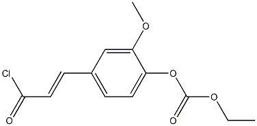 3-(4-Ethoxycarbonyloxy-3-methoxyphenyl)acryloyl chloride 구조식 이미지