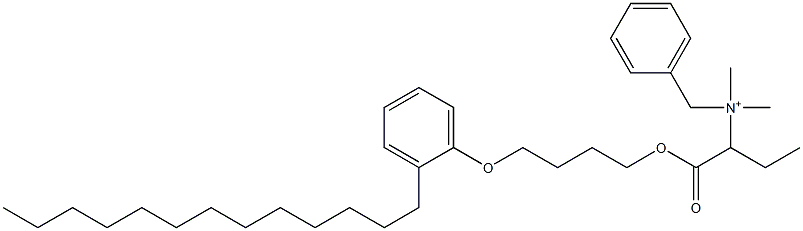 N,N-Dimethyl-N-benzyl-N-[1-[[4-(2-tridecylphenyloxy)butyl]oxycarbonyl]propyl]aminium 구조식 이미지