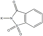 2-Potassio-1,2-benzisothiazol-3(2H)-one 1,1-dioxide 구조식 이미지