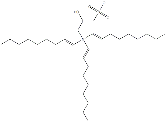 N,N-Di(1-nonenyl)-N-(2-hydroxy-3-sulfonatopropyl)-1-nonen-1-aminium 구조식 이미지