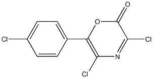 3,5-Dichloro-6-(4-chlorophenyl)-2H-1,4-oxazin-2-one Structure