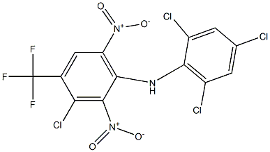 3-Chloro-4-trifluoromethyl-2,6-dinitro-N-[2,4,6-trichlorophenyl]benzenamine 구조식 이미지