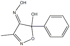 3-Methyl-5-hydroxy-5-phenylisoxazol-4(5H)-one oxime Structure