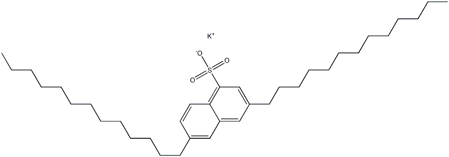 3,6-Ditridecyl-1-naphthalenesulfonic acid potassium salt 구조식 이미지