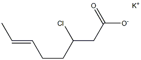 3-Chloro-6-octenoic acid potassium salt Structure