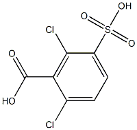 2,6-Dichloro-5-sulfobenzoic acid 구조식 이미지