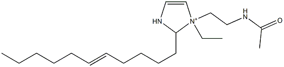 1-[2-(Acetylamino)ethyl]-1-ethyl-2-(5-undecenyl)-4-imidazoline-1-ium Structure