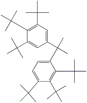 2-(2,3,4-Tri-tert-butylphenyl)-2-(3,4,5-tri-tert-butylphenyl)propane Structure