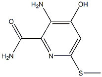 3-Amino-4-hydroxy-6-methylthio-2-pyridinecarboxamide 구조식 이미지