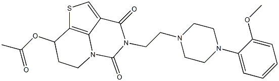 4-[2-[[4-(2-Methoxyphenyl)piperazin]-1-yl]ethyl]-8-acetoxy-7,8-dihydro-3H,6H-1-thia-4,5a-diazaacenaphthylene-3,5(4H)-dione Structure