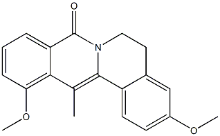 5,6-Dihydro-3,12-dimethoxy-13-methyl-8H-dibenzo[a,g]quinolizin-8-one Structure