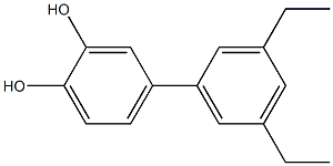 4-(3,5-Diethylphenyl)benzene-1,2-diol Structure