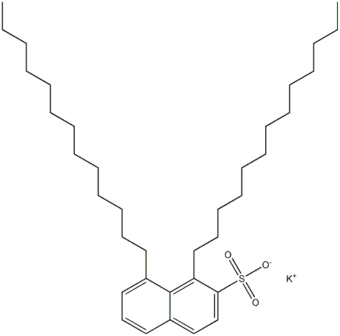 1,8-Ditridecyl-2-naphthalenesulfonic acid potassium salt Structure