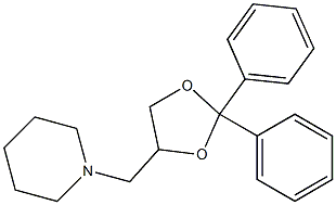 2,2-Diphenyl-4-(piperidinomethyl)-1,3-dioxolane Structure