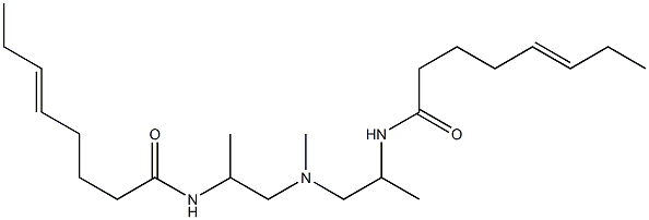 N,N'-[Methyliminobis(1-methyl-2,1-ethanediyl)]bis(5-octenamide) 구조식 이미지