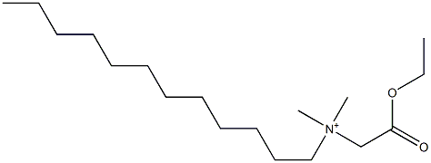 N-(Ethoxycarbonylmethyl)-N,N-dimethyl-1-dodecanaminium 구조식 이미지