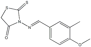 2-Thioxo-3-[[(3-methyl-4-methoxyphenyl)methylene]amino]thiazolidin-4-one 구조식 이미지